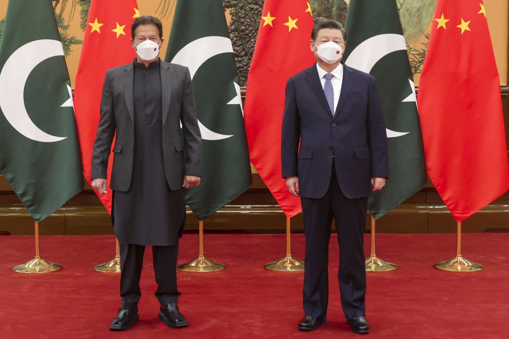 Chinese President Xi Jinping (right) meets Pakistani Prime Minister Imran Khan, who was in Beijing for the Winter Olympics. In an interview in Chinese media, Khan said: “We look at China as a role model, because never has a nation lifted so many people out of poverty.” Photo: Xinhua