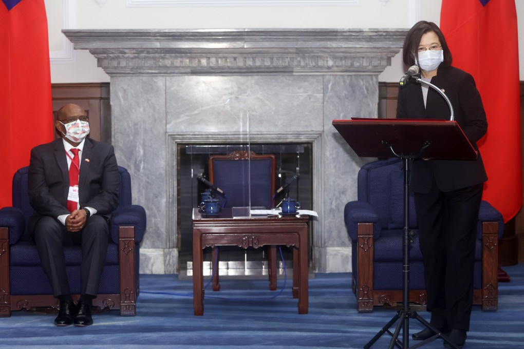 Somaliland Foreign Minister Esse Kayd is hosted by Taiwanese President Tsai Ing-wen in Taipei. Photo: CNA