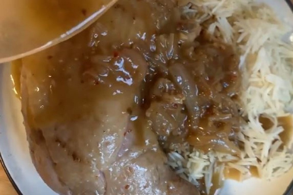 A screengrab of the New York Times Instagram video showing a food writer’s attempt at Singaporean Chicken Curry. Photo: Instagram / @nytcooking
