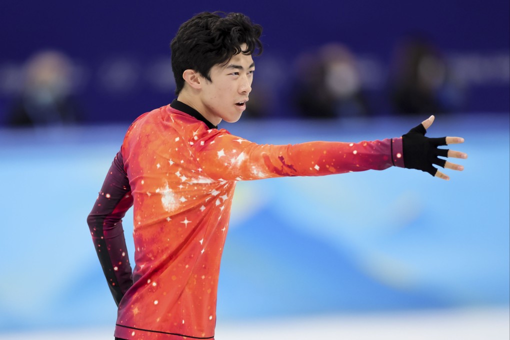 American Nathan Chen goes through his routine on his way to gold in the men’s figure skating. Photo: Xinhua