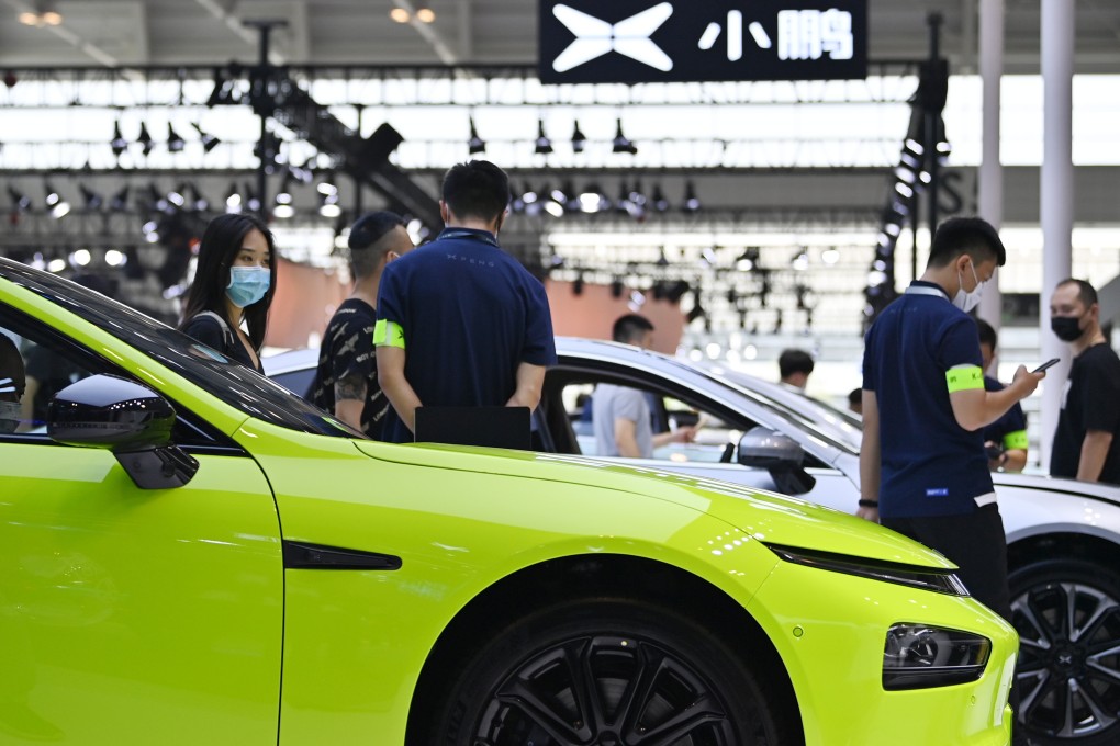 XPeng Motors during China (Tianjin) Auto Show 2021. The company plans to build its European presence with a combination of self-operated stores and through its local agency partners. Photo: Xinhua