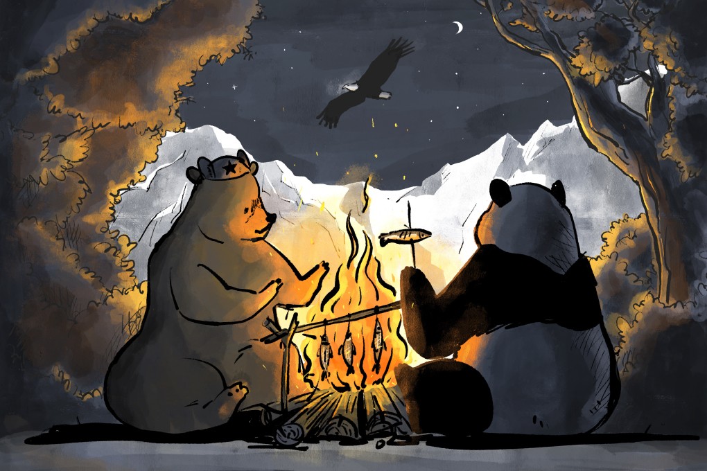 China and Russia have made a show of solidarity to counter US economic threats. Illo: Brian Wang