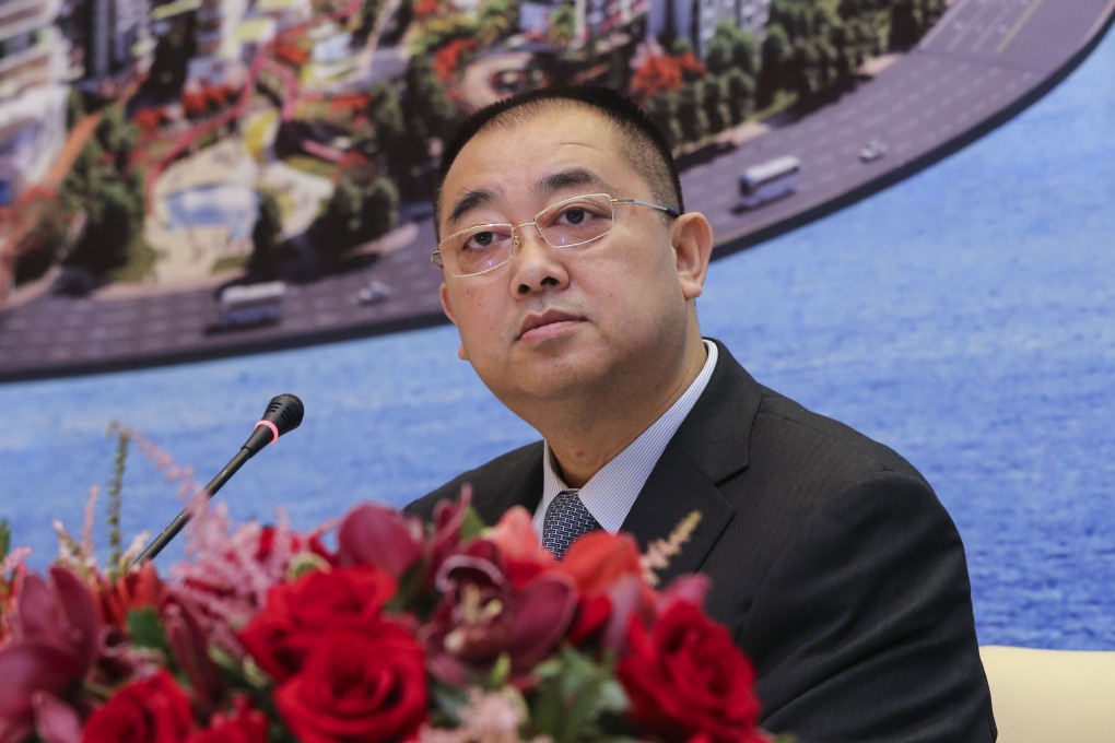 Xia Haijun, vice chairman and chief executive officer of China Evergrande Group during a press conference at the Grand Hyatt Hotel in Wan Chai on 28 August 2017. Photo: Dickson Lee