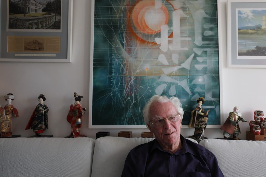 Artist Brian Tilbrook at home in Pak Kok Village, Lamma, Hong Kong. An exhibition of his work is due to open at the University of Hong Kong on his 90th birthday. Photo: SCMP/Xiaomei Chen