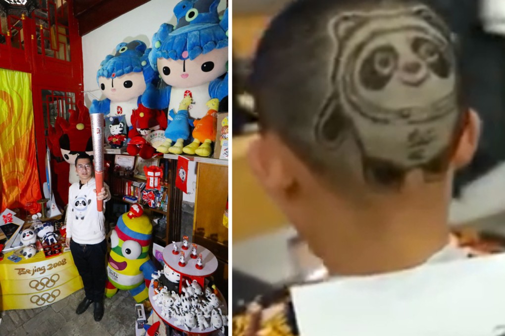 Quirky Winter Olympics: man collects thousands of souvenirs and another gets a mascot haircut. Photo: SCMP artwork