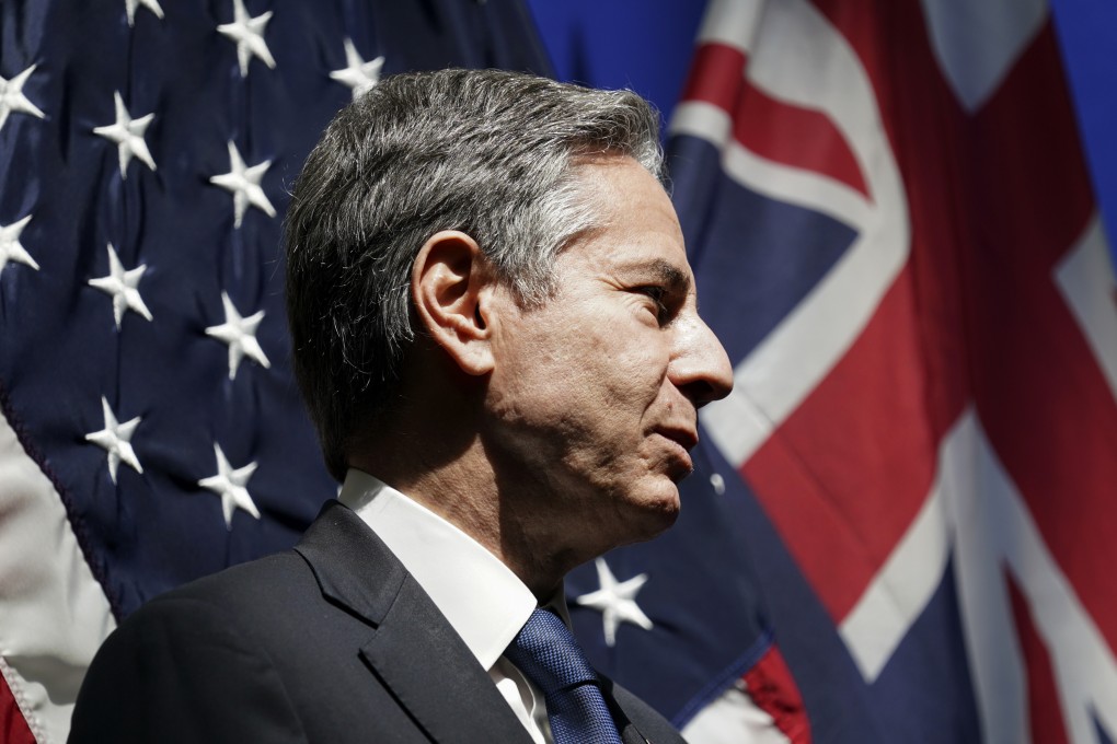 US Secretary of State Antony Blinken listens as he is introduced to speak at a Mission Australia meet and greet in Melbourne on February 10. Blinken has recently warned that China wants to dominate the world. Photo: AP