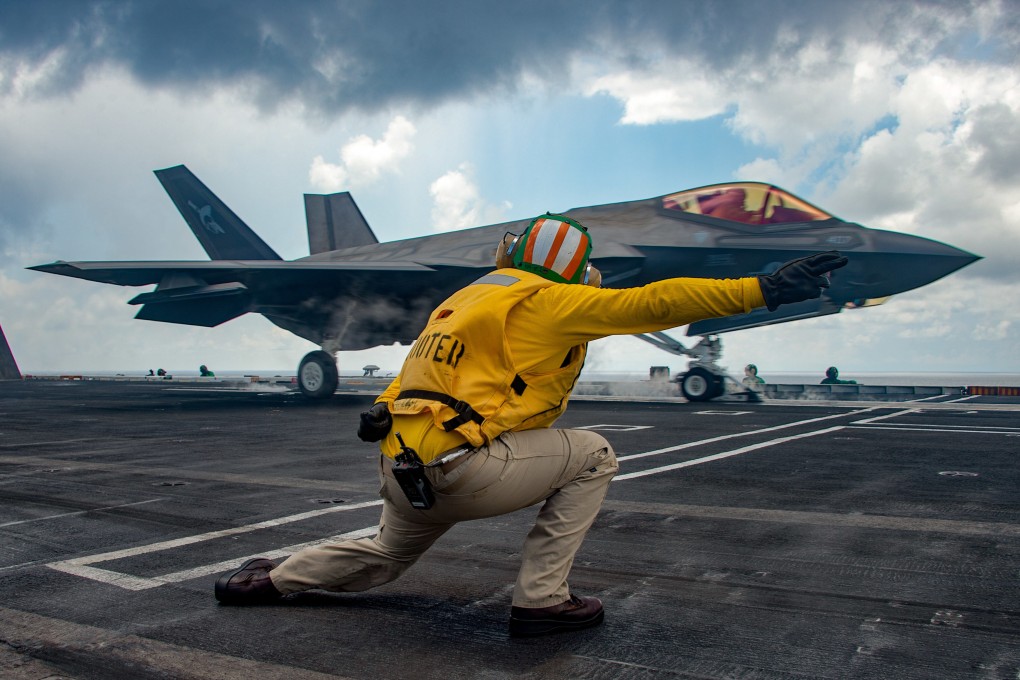 An F-35C Lightning II launches off the flight deck of US aircraft carrier Carl Vinson in October. The US Navy said the carrier strike group was part of a response force in support of a free and open Indo-Pacific region. Photo: US Navy