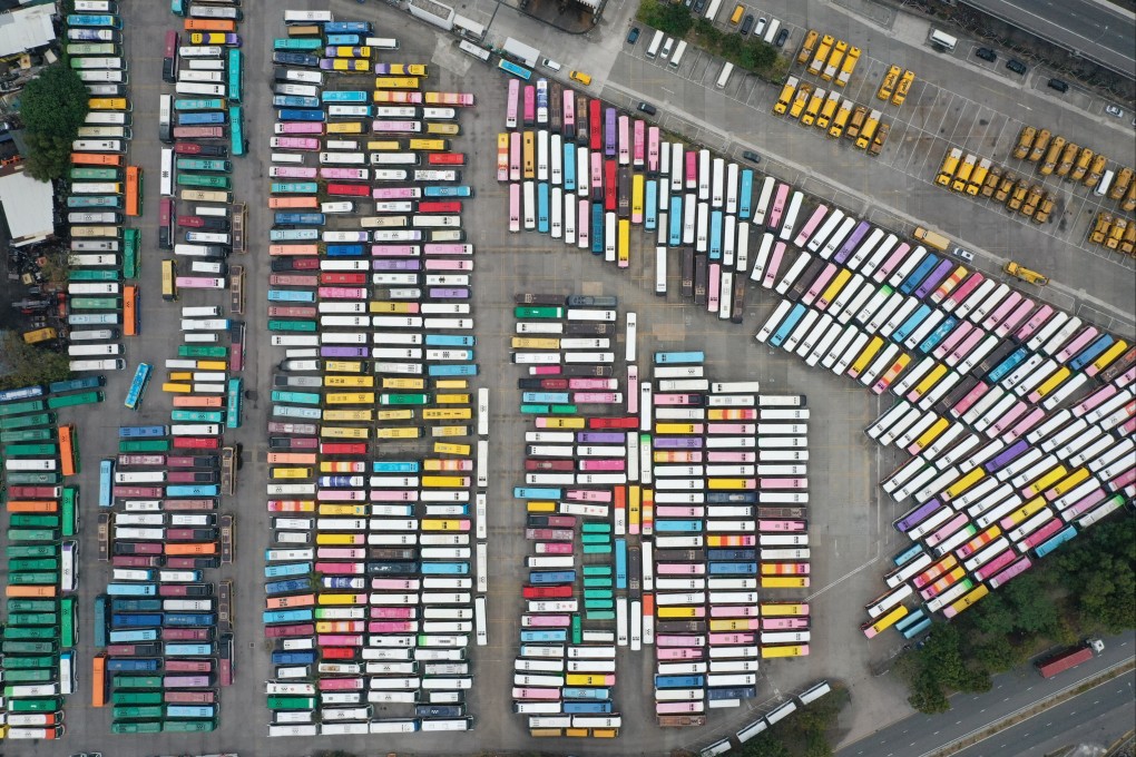 School and tourist buses parked at a site near Mei Ching Road, Kwai Chung. Photo: Sam Tsang