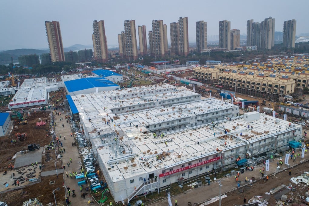 Aerial photo of a makeshift hospital in Wuhan, China. Photo: Xinhua/Xiao Yijiu