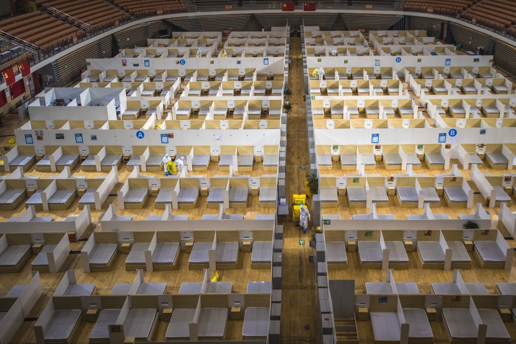 A new makeshift hospital to help Hong Kong’s fight against Covid-19 is expected to be set up and modelled on the type that first popped up in the mainland city of Wuhan (pictured) at the start of the pandemic more than two years ago. Photo: Xinhua