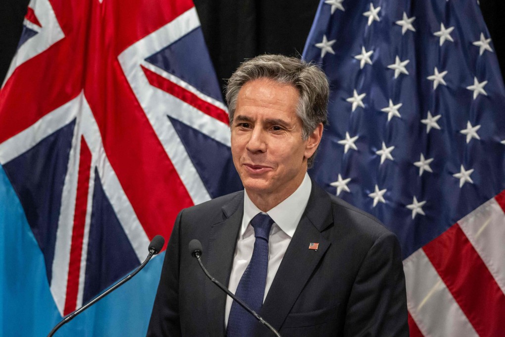 US Secretary of State Antony Blinken in Fiji on Saturday. Photo: AFP
