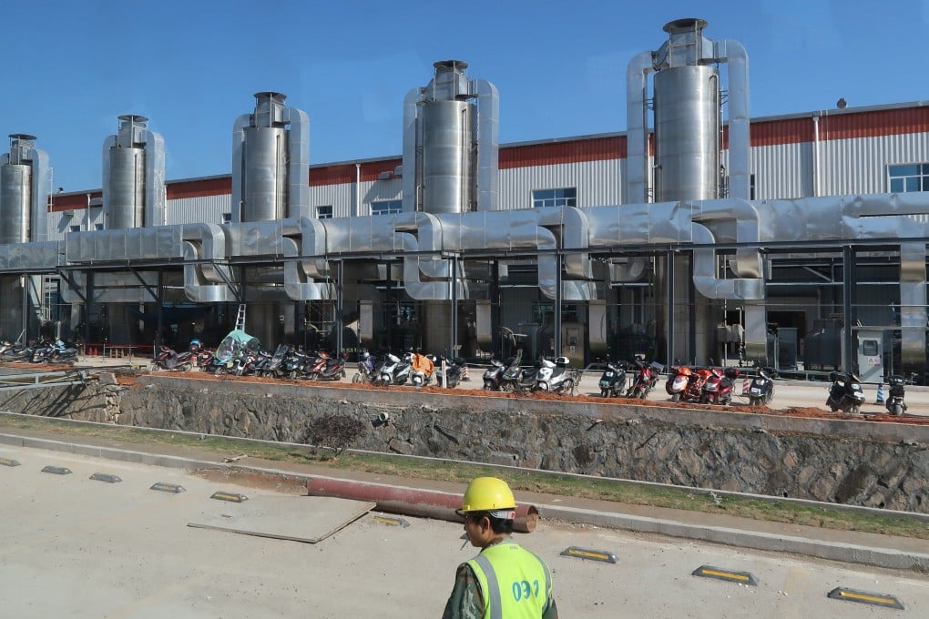 A worker stands outside a factory of Contemporary Amperex Technology Ltd (CATL) in Ningde, Zhejiang province, China. The company’s founder reportedly told participants at a recent meeting that CALT can switch to Chinese chips should US sanctions block its access to American chips. Photo: Reuters