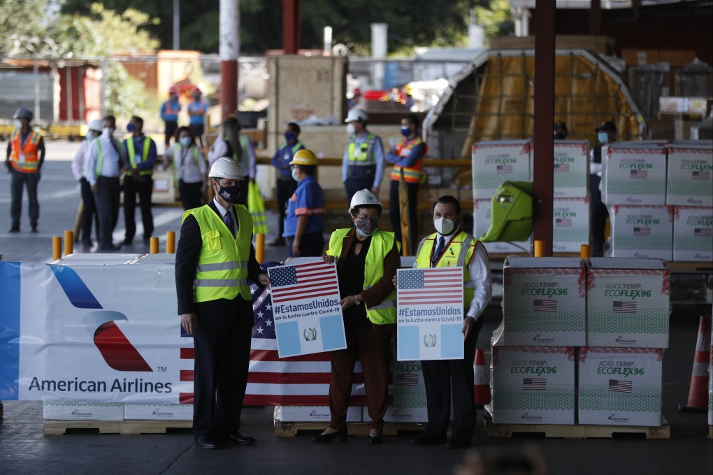 Officials receive the US-donated Covid-19 vaccines in Guatemala. File photo: EPA-EFE