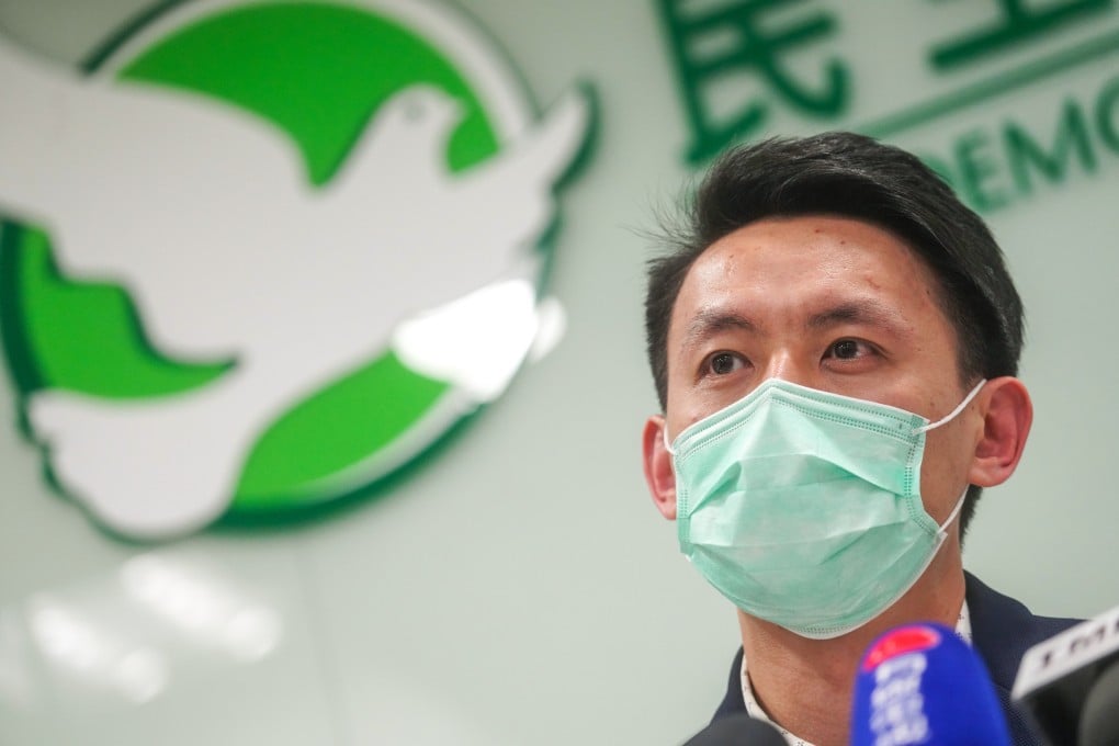 Lo Kin-hei, the chairman of Hong Kong’s Democratic Party. Photo: Winson Wong