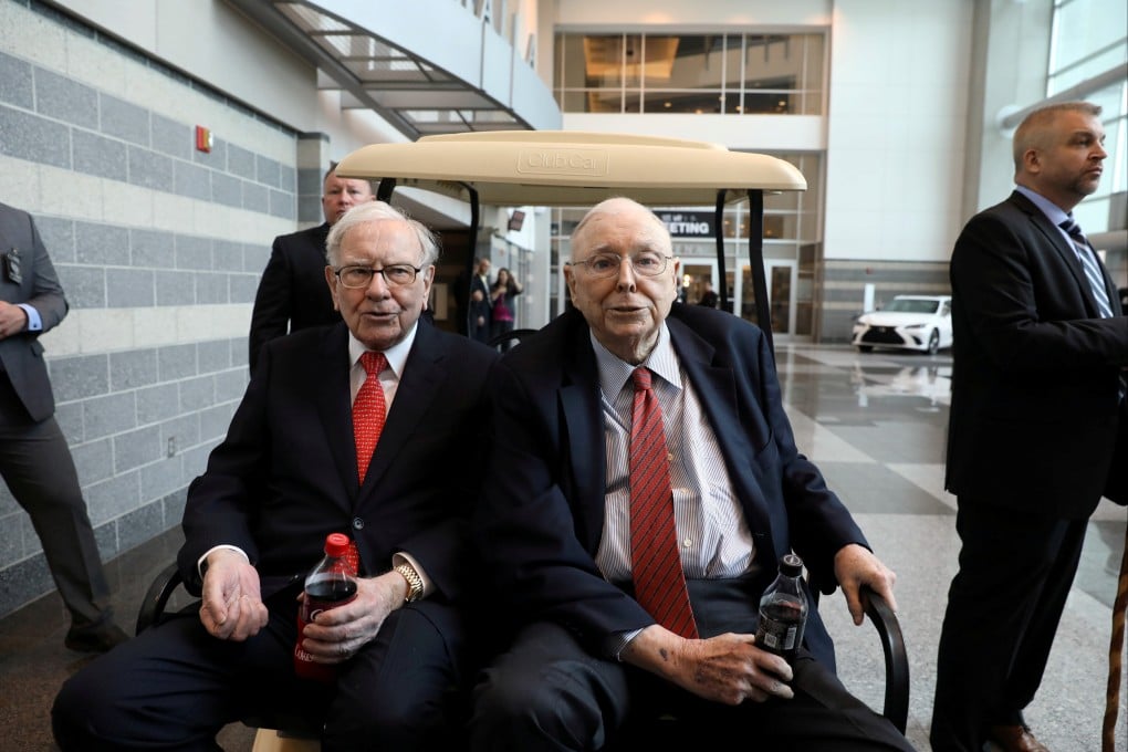 Berkshire Hathaway chairman Warren Buffett, left, and vice-chairman Charlie Munger are seen at the annual Berkshire shareholder shopping day in Omaha, Nebraska, on May 3, 2019. Photo: Reuters