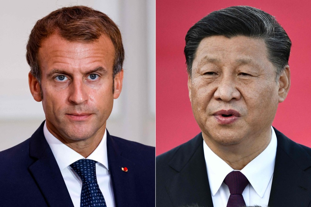 French President Emmanuel Macron and Chinese President Xi Jinping spoke on Wednesday on a variety of issues. Xi urged all parties in the Russia-Ukraine dispute to “seek a comprehensive solution to the Ukraine issue through dialogue and consultation”. Photos: AFP