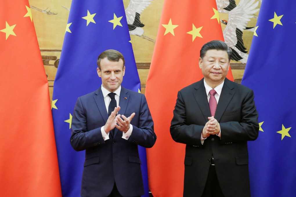 French President Emmanuel Macron meets Chinese President Xi Jinping at a signing ceremony inside the Great Hall of the People in Beijing, China, in 2019. Photo: Reuters