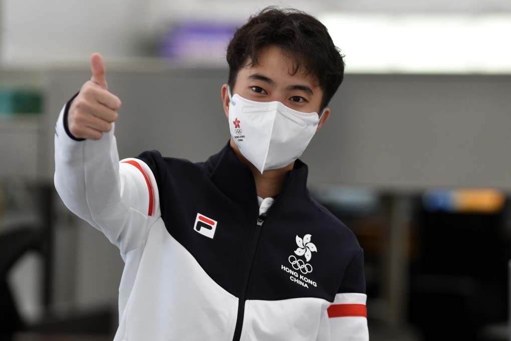 Hong Kong short-track speedskater Sidney Chu before the Beijing Winter Olympic Games in Hong Kong. Photo: Xinhua