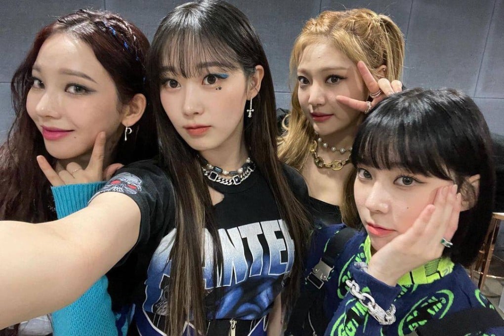 Chinese members of K-pop groups, like Ningning (third from left) of Aespa, are being criticised for not bowing like their Korean counterparts. Photo: @aespa_official/Instagram