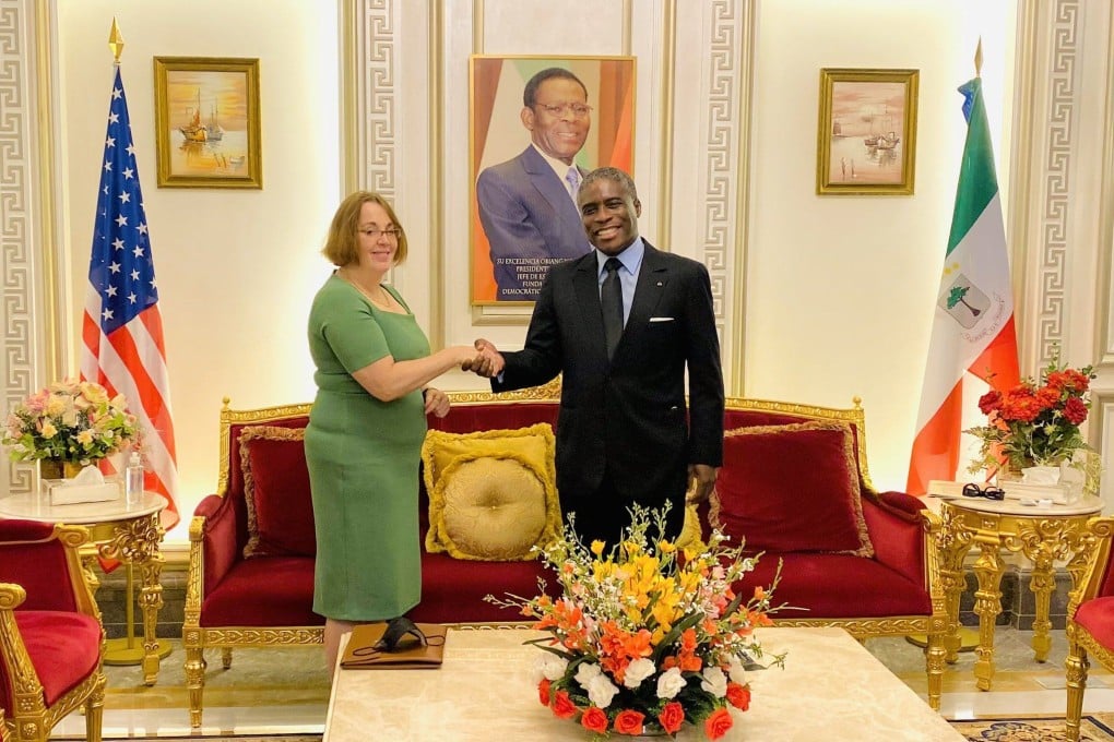 Molly Phee, the US assistant secretary of state for African affairs, meets Vice-President Teodoro Nguema Obiang Mangue. Photo: Twitter