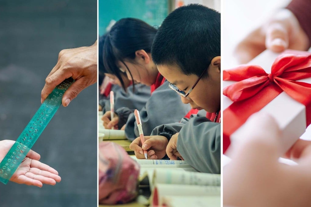 A private boarding school has been accused of shaming and beating students, excessive tests, and overcharging for food and water. Photo: SCMP artwork