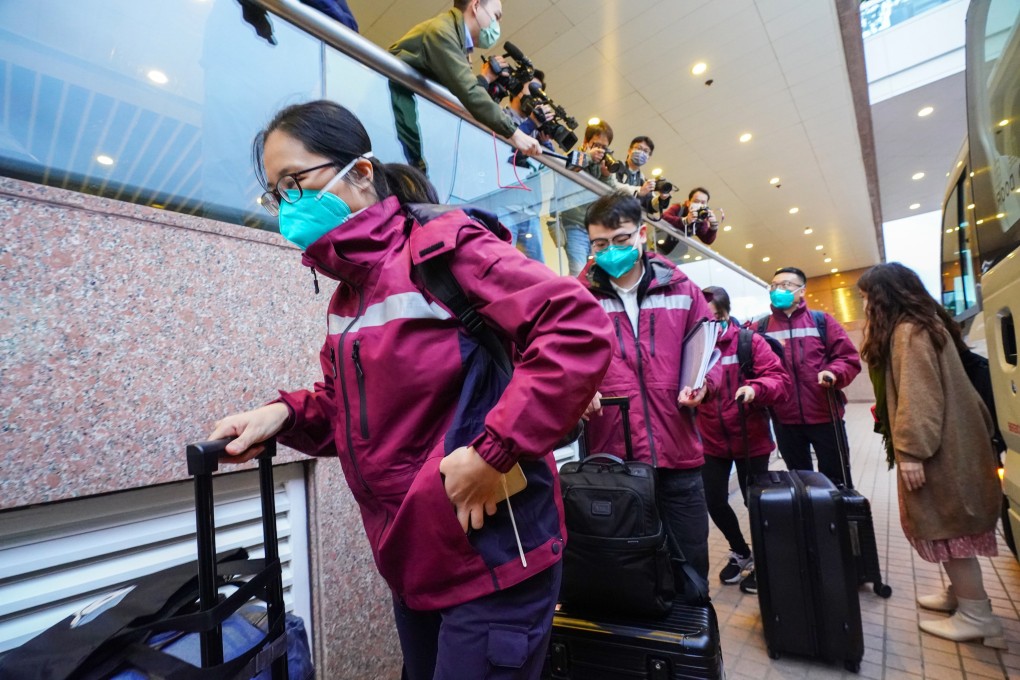 Medical experts from mainland China arrive in Hong Kong on Thursday. Photo: Felix Wong