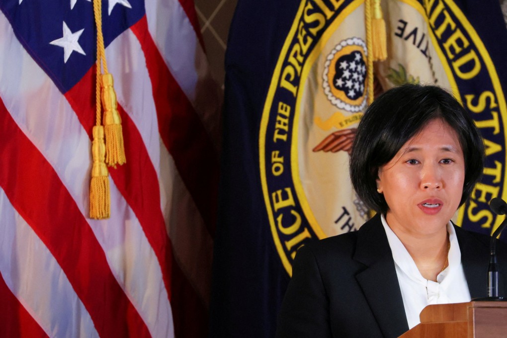 US Trade Representative Katherine Tai  released a report on counterfeit goods and piracy, which included six online Chinese platforms as “notorious” markets. Photo: Reuters
