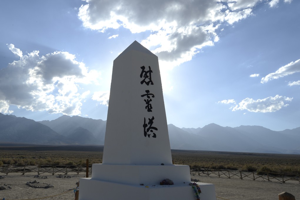 A monument honouring the dead is seen at a WWII-era internment camp for Japanese-Americans in Manzanar, California. Photo: AFP
