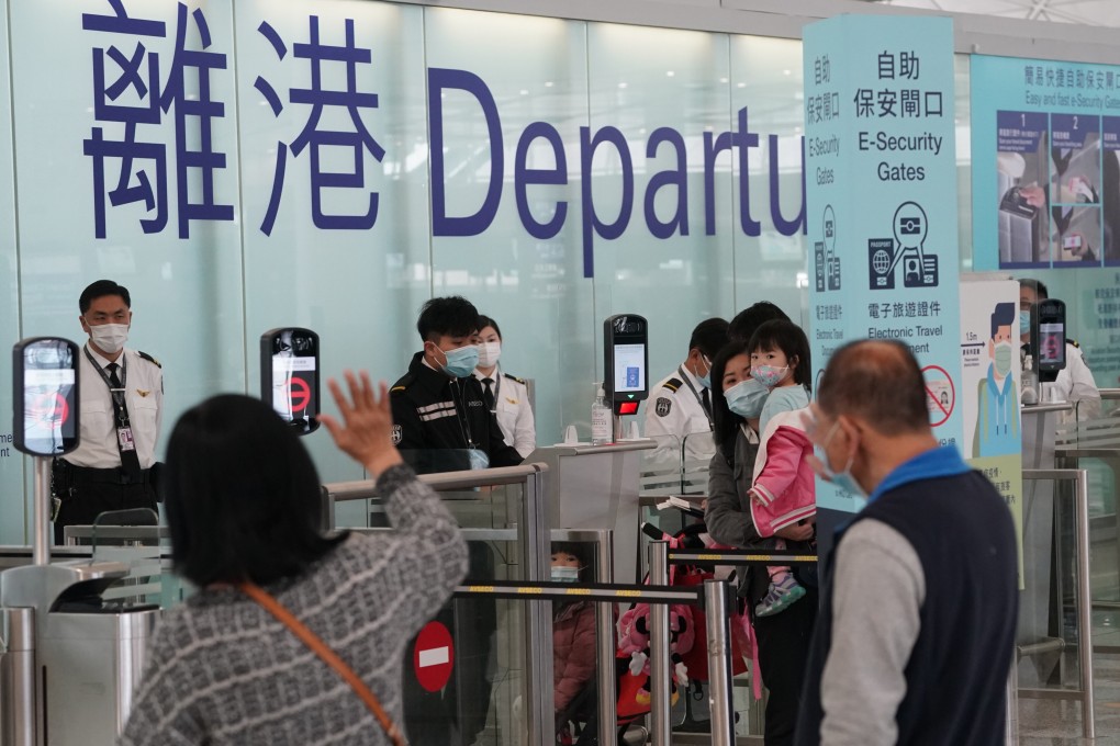 The departures hall of Hong Kong International Airport in Chek Lap Kok on 31January 2021. Photo: Felix Wong