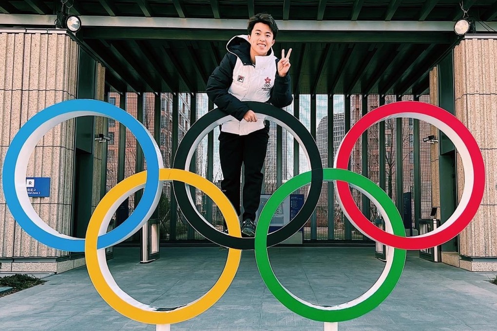 Hong Kong short-track speedskater Sidney Chu at the Beijing Winter Olympic Games at the Capital Indoor Stadium. Photo: Handout