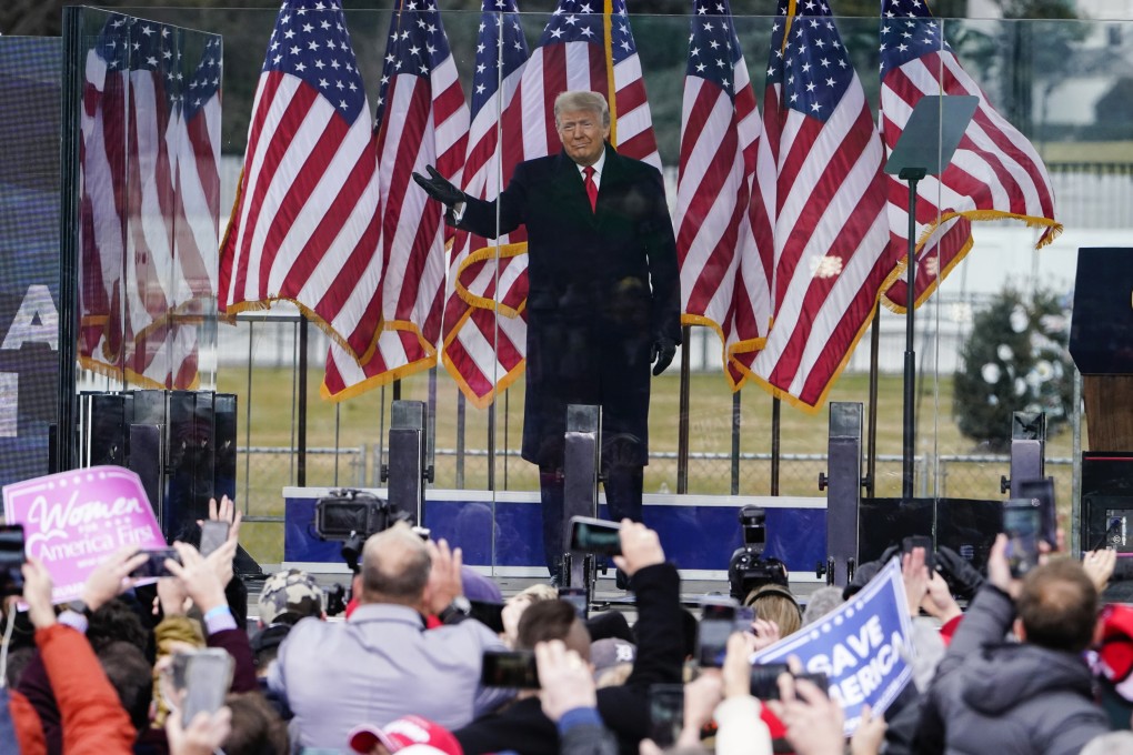 Donald Trump at a rally in Washington on January 6, 2021. Photo: AP