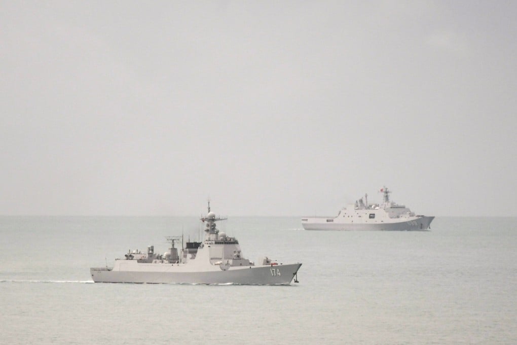 Australia released pictures of two Chinese warships after the incident. Photo: Handout