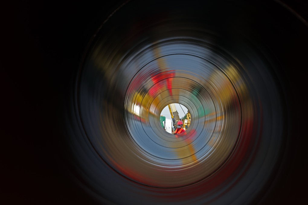 A natural gas pipeline construction site in Linghai, in northeast China’s Liaoning Province on April 30, 2020. Projects worth US$89.1 billion will be exposed to stranded asset risk in China with fossil fuels expected to be phased out in coming decades. Photo: Xinhua