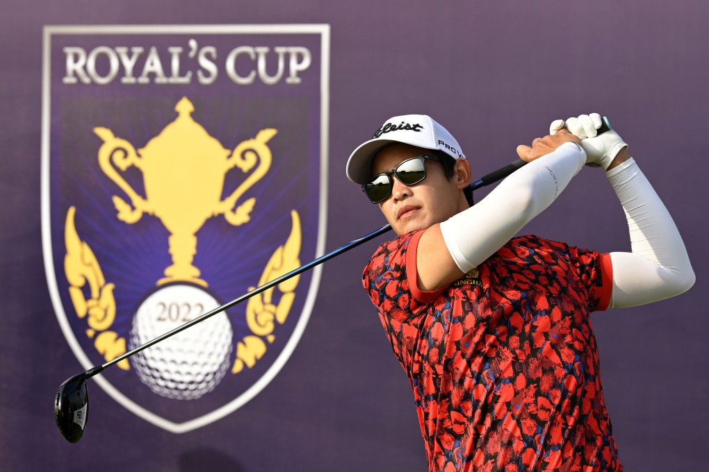 Rattanon Wannasrichan gets some practice in ahead of the Royal’s Cup at the Grand Prix Golf Club, Kanchanaburi, Thailand. Photo: Paul Lakatos/Asian Tour