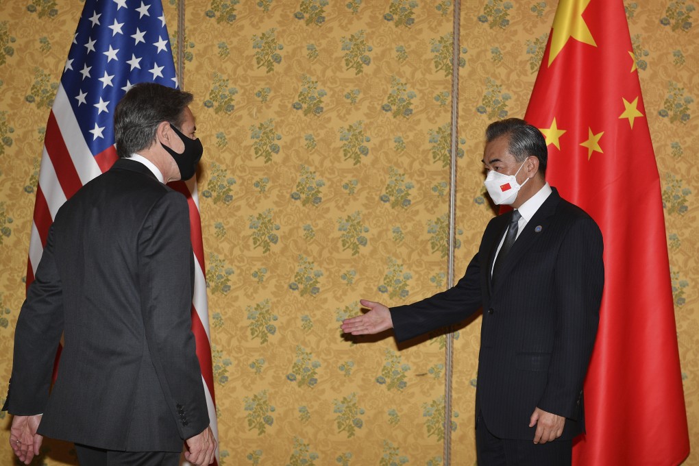 China’s Wang Yi, pictured meeting Secretary of State Antony Blinken in Rome in October, has accused the US of not keeping its word. Photo: AP