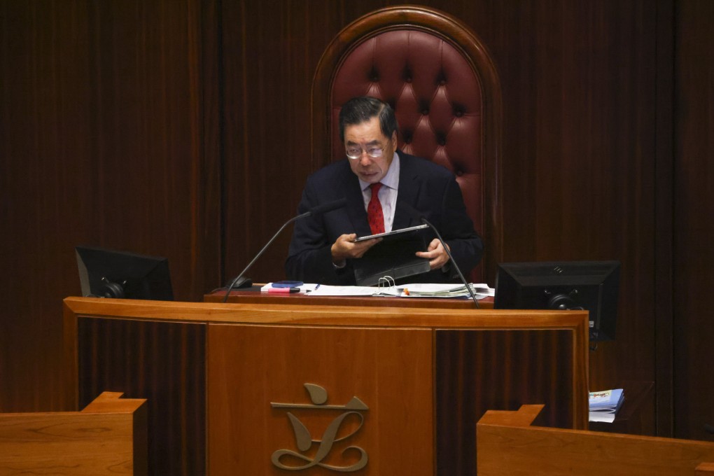 Legislative Council President Andrew Leung says lawmakers will comply with a request to drastically reduce the number of questions they will ask about the next budget. Photo: Nora Tam