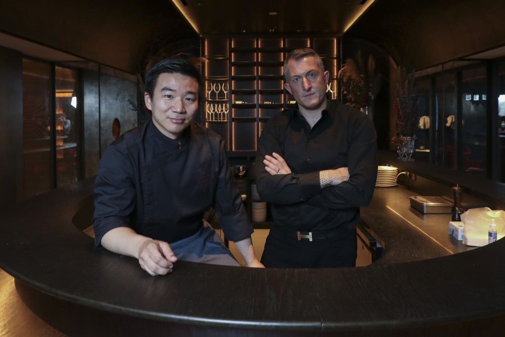 Executive chef Simon So (left) and Olivier Elzer at Clarence restaurant, in Central. Elzer created Clarence to present a lighter version of French food. Photo: Xiaomei Chen