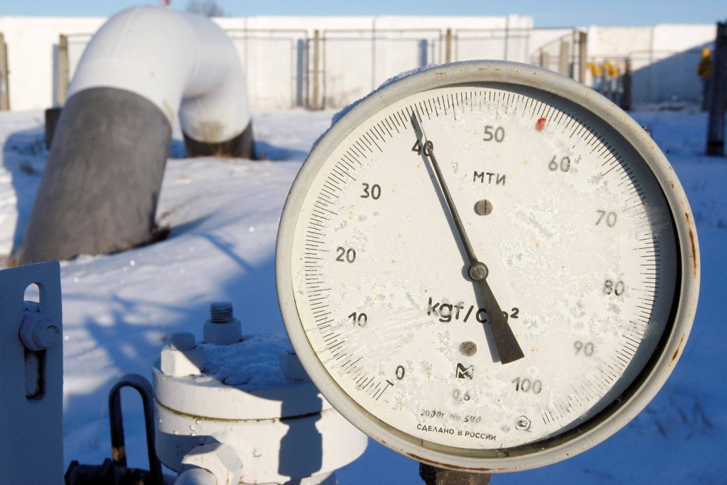 A pressure gauge is seen at a gas compressor station near Kiev, Ukraine. A Russia-Ukraine war is likely to send shockwaves through global energy markets. Photo: Reuters