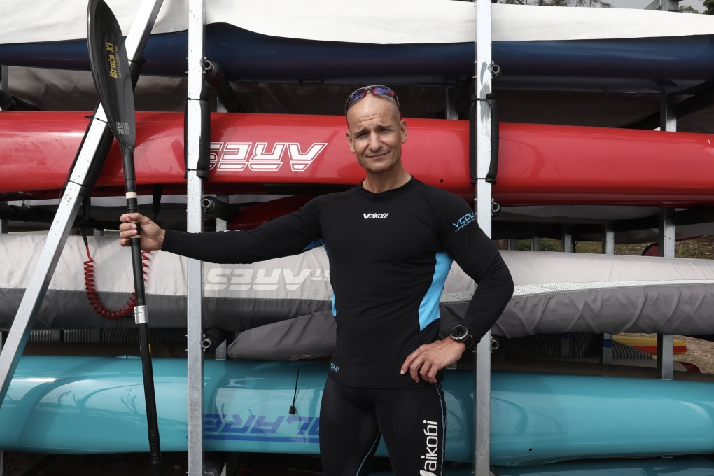 Hong Kong national team kayaking head coach Peter Matus after training in Discovery Bay. Photo: SCMP / Jonathan Wong
