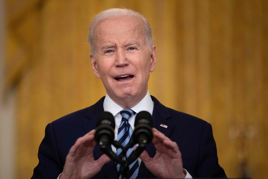 US President Joe Biden, in an address Thursday after Russia’s invasion of Ukraine, said “we will make sure that Putin will be a pariah on the international stage”. Photo: AFP