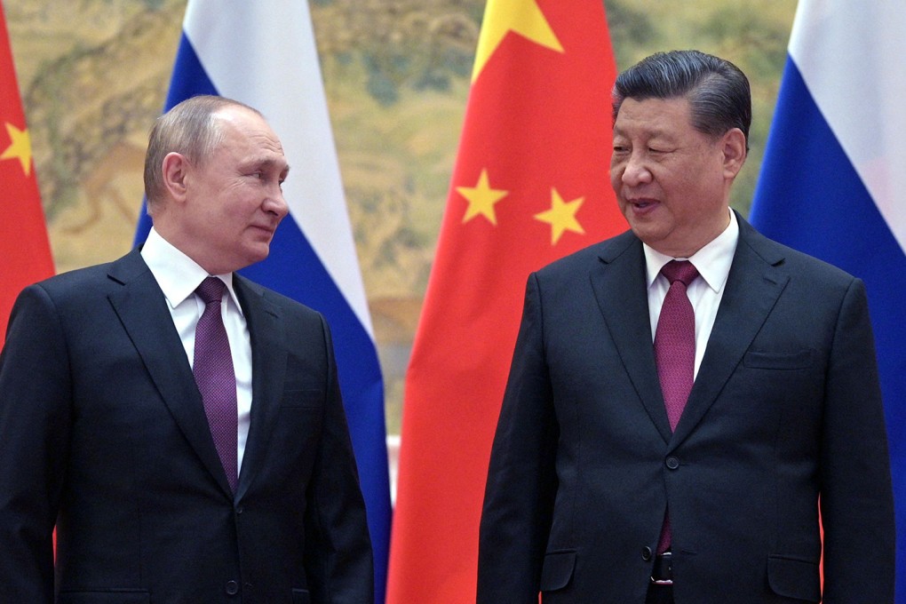 Russian President Vladimir Putin (left) and Chinese President Xi Jinping meet in Beijing on the sidelines of the Winter Olympics in February. Photo: AFP