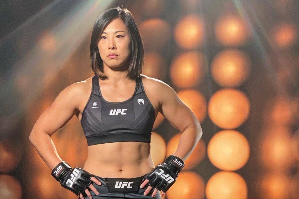 Ramona Pascual poses while filming some backstage studio footage at the UFC Apex. Photo: Instagram/@ramonacarla