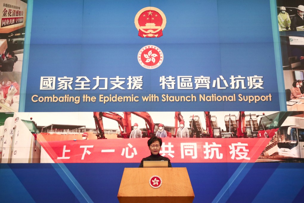 Chief Executive Carrie Lam Cheng Yuet-ngor meets the media on February 22. Is the administration still in charge of policy? Photo: Edmond So