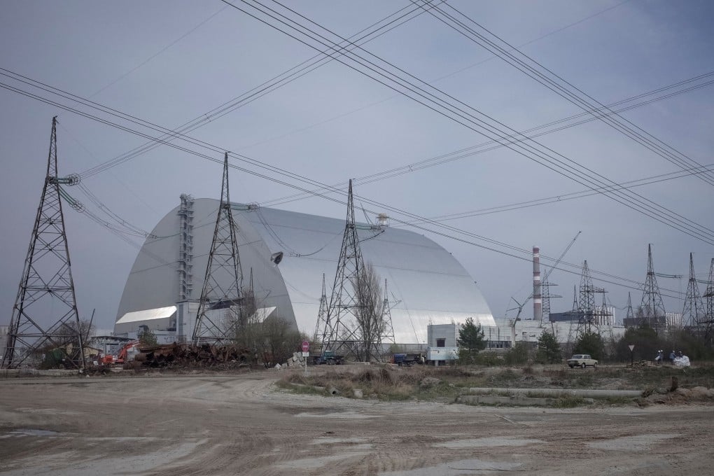 A New Safe Confinement structure is seen on top of the old sarcophagus covering the damaged fourth reactor at the Chernobyl nuclear power plant in April 2017. Photo: Reuters