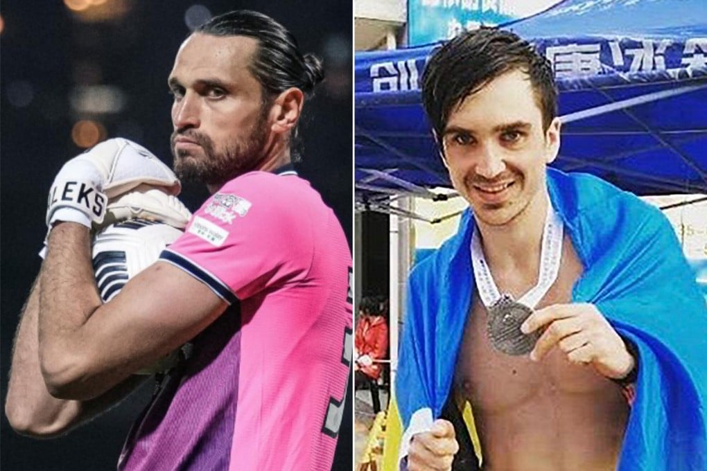 Hong Kong Rangers footballer Oleksii Shliakotin (left) and former Hong Kong-based ultra-marathon runner and model Oleksii Melnyk of Ukraine. Photo: Instagram / Aleks Shliakotin, Handout