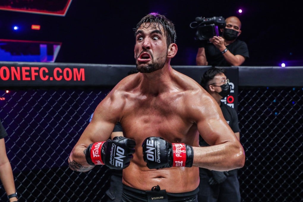 Dustin Joynson flexes after his victory at ONE: Bad Blood. Photo: Dux Carvajal/ONE Championship