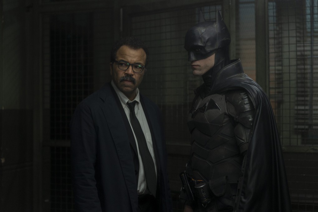 Jeffrey Wright (left) and Robert Pattinson in a scene from The Batman, directed by Matt Reeves. Zoe Kravitz and Paul Dano co-star. Photo: AP