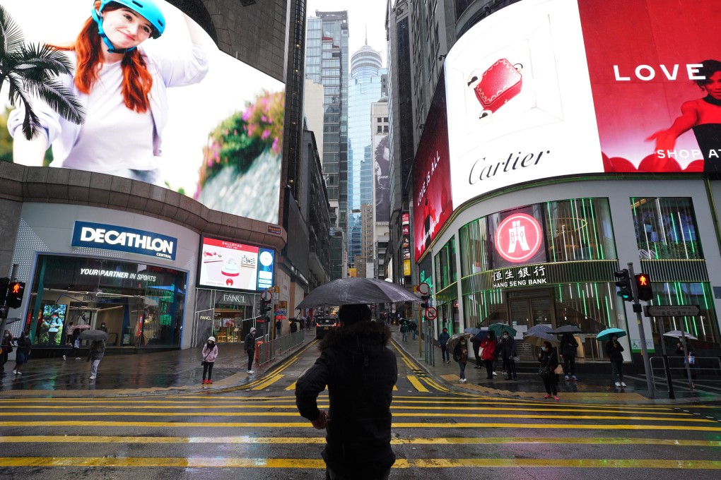 Empty streets in Hong Kong’s Central district on February 21 during the fifth wave of Covid-19 infections. Photo: Sam Tsang