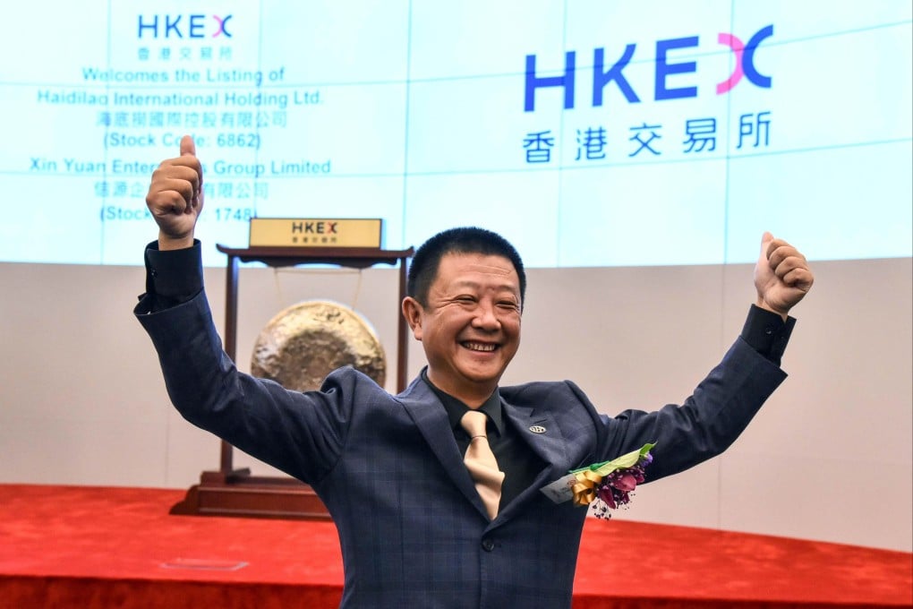 Co-founder and chairman Zhang Yong seen during the company’s listing in September 2018. Photo: Getty Images