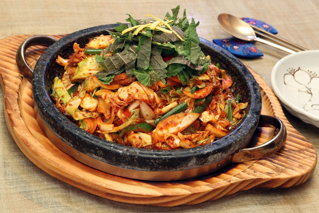 Spicy pork belly and vegetables at Arirang, a restaurant Hong Kong finance worker Lambda Li names as one of her top places to eat in the city. Photo: SCMP